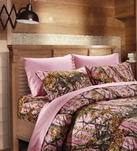 Pink Camo Cal King Sheet Pillowcases Set 6 PC Camouflage THE WOODS - £27.95 GBP