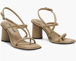 NEW Free People Perth Slingback Leather Sandal Heel Beige Leather size 3... - $59.36