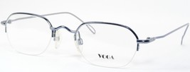 VOGA 752 011 Azul Plata Raro Gafas Marco 47-18-140mm Italia - £42.54 GBP