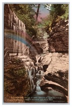 Rainbow Falls Temple Cascade Watkins Glen NY UNP Albertype DB Postcard W19 - £4.33 GBP