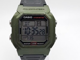 Casio 3240 Quartz Digital Watch New Battery Green W-800HM 35mm - $25.00