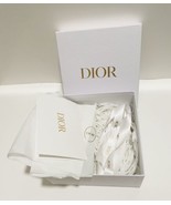 DIOR Gift Box 8x8x4 inch with White Ribbon Envelope Confetti - $32.99