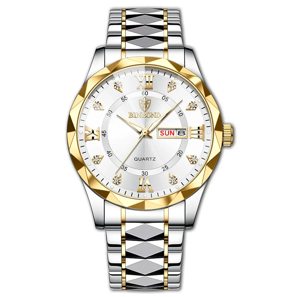 B2521 Fashion Luxury Business Men Watches 30M Waterproof Week Date Clock Sport Q - £19.21 GBP