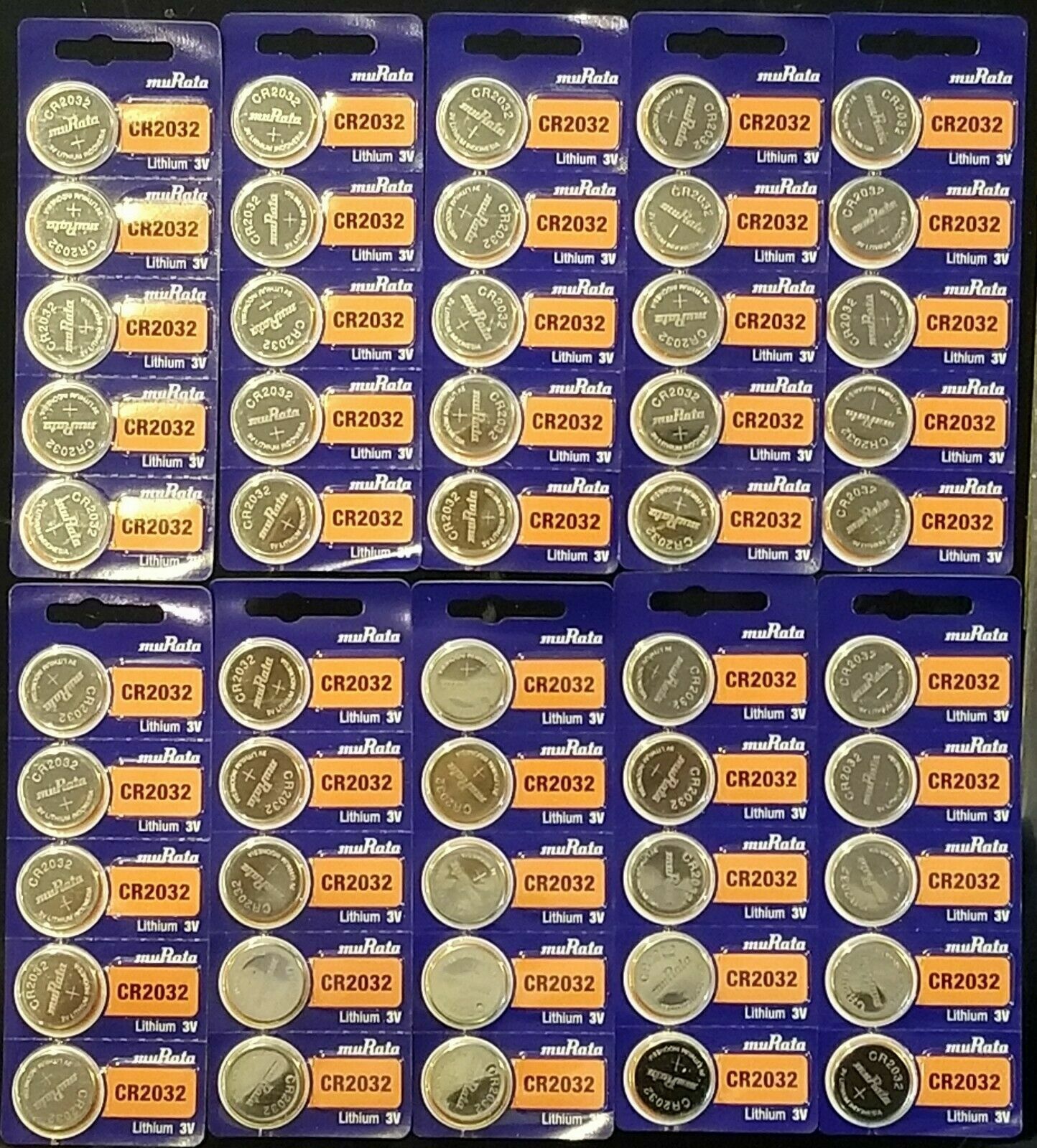 50 x Murata/Sony CR2032 2032 DL2032 3V Button Lithium Coin Battery EXP 2031