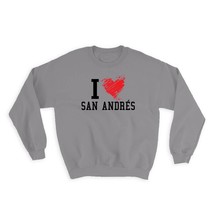 I Love San Andrés : Gift Sweatshirt Colombia Tropical Beach Travel Souvenir - £23.13 GBP
