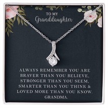 To My Granddaughter Necklace. Gift From Grandpa &amp; From Grandma. Graduati... - £24.66 GBP+