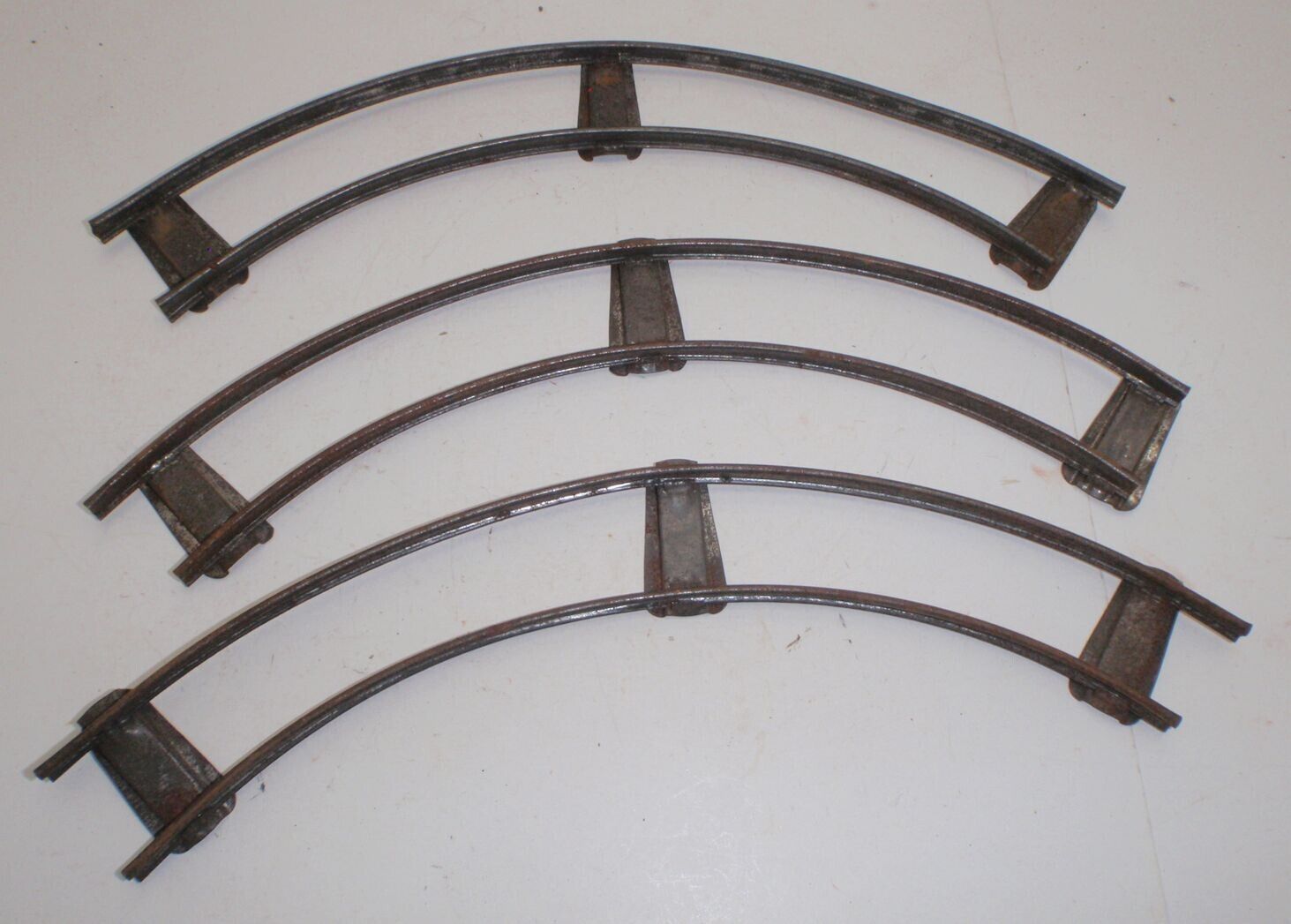 Lot Of 3 Pieces 2 Rail Wind Up Train Track - Unknown Brand - $0.99