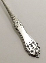 Oneida Morning Lace Large Solid Serving Spoon 8 1/4" Stainless Floral Accents - $8.03