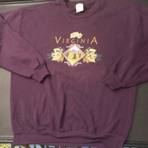 Vintage 1996 Virginia Leaf Nature Crewneck Maroon/Purple  - £30.42 GBP