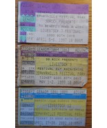 98 ROCK LIVESTOCK 3 TICKETS STUBS 97 99 2002 FABULOUS ROCK FESTIVALS FLO... - $12.75