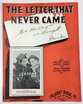 Piano Sheet Music The Letter That Never Came By Mort H. Glickman Guitar Uke 1935 - $6.91