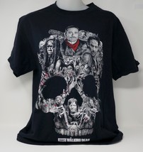 The Walking Dead Men&#39;s Medium Black T-shirt 2016 AMC Cast In Form Of Skull - £11.12 GBP