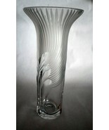 Superb BOHEMIA Deep Cut Contemporary Crystal 13&quot; Vase Art Deco Design - £122.62 GBP