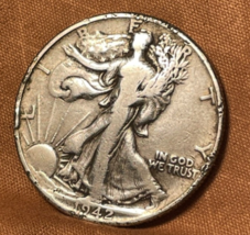 Rare 1942  Sue Walking Half Dollar  Fine details - $28.63