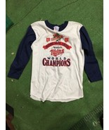 vintage 1987 Minnesota Twins world Champions t-shirt 3/4 sleeve youth XL - $760.08 MXN