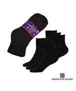 12 Pairs Diabetic Ankle Cushioned Socks Black Overall Unisex - $23.57 CAD