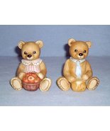 Homco 1405 Mr &amp; Mrs Teddy Bears 2 Figurines Home Interiors Mother &amp; Fath... - £6.25 GBP