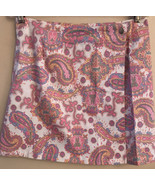 Lilly &amp; Van Wrap Skirt Paisley Pink and White A Line Cotton Spandex Size... - $11.65