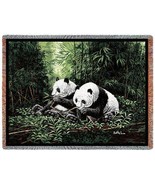 72x54 PANDA BEAR Bamboo Jungle Wildlife Tapestry Throw Blanket - $1,181.06 MXN