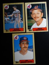 1987 Topps Traded Cleveland Indians Team Set of 3 Baseball Cards - £2.37 GBP