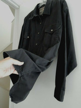 Ladies Shirt Size L Black Cotton Relaxed Style Limited EXPRESS Shirt EUC - £12.19 GBP