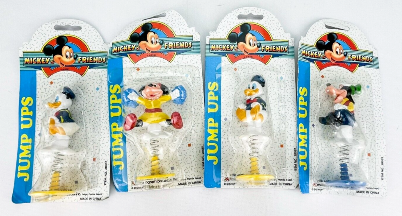 Vintage Disney Donald Duck Mickey And Goofy Jump Up Toy Mickeys Stuff For Kids - £30.89 GBP