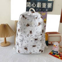 Women Dog Butterfly Feather Printing Backpack Girls High Shool Book Bag Large Ca - £19.39 GBP