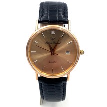 Pre-Owned Lucien Piccard 34mm 14K Rose Gold &amp; Diamond Watch 24787 Box &amp; Cards - £1,371.47 GBP