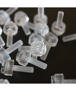 60 x Transparent Clear Plastic Acrylic Thumbscrews, slotted+knurled M3 x... - £23.48 GBP