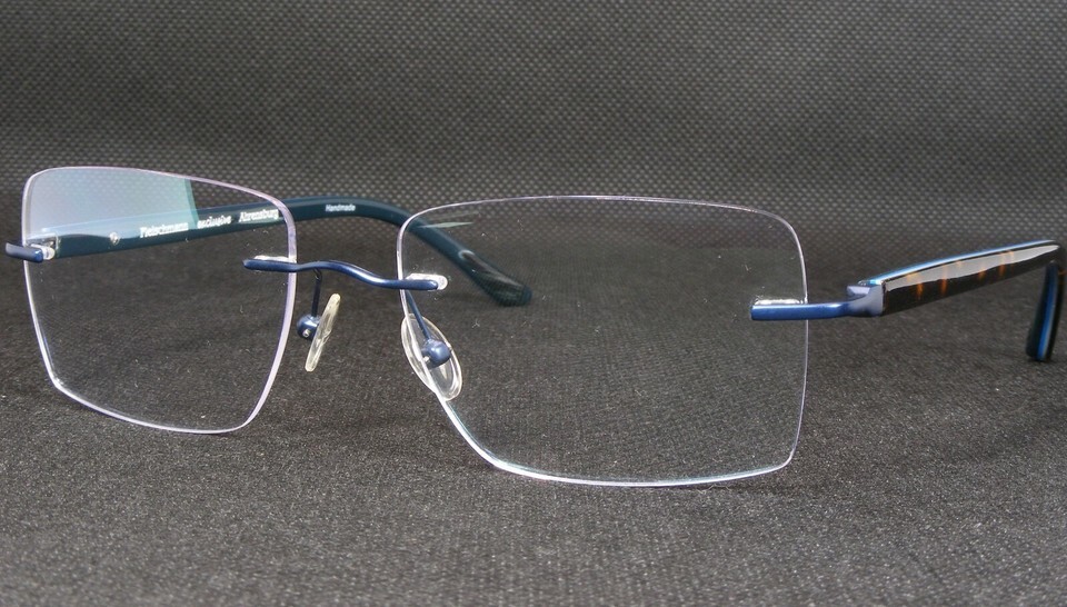 Fleischmann exclusive Paul 407 Blue UNIQUE RARE TITANIUM EYEGLASSES 55-2... - $97.34