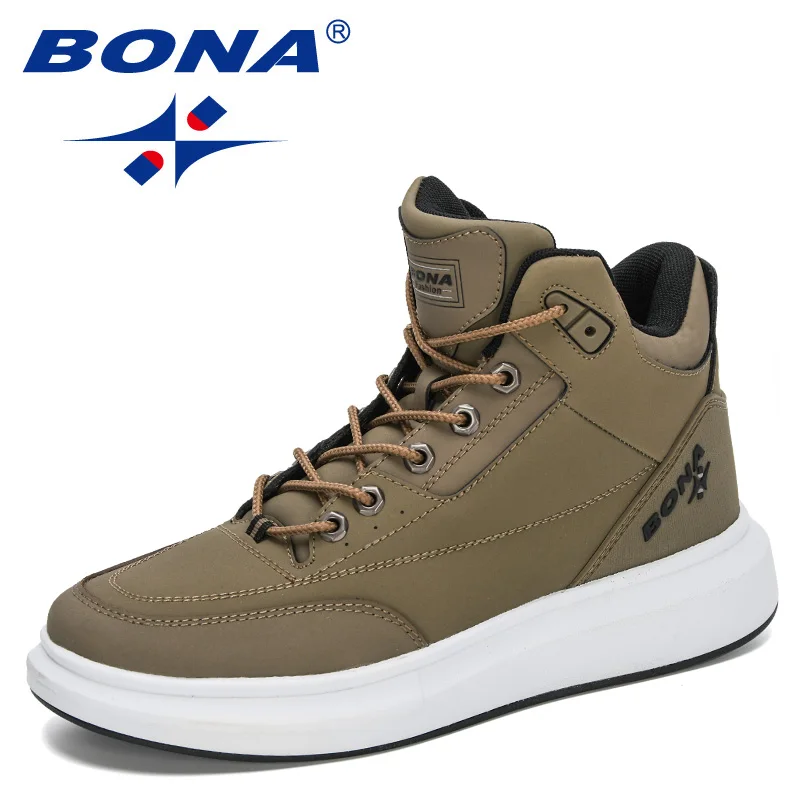 BONA 2024 New Designers   Shoes Men Large Size Outdoor Sneakers Man High Top Tra - £215.60 GBP