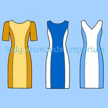Amazing Fit Sheath Dress for Slim Average &amp; Curvy Figures Womens size 10 12 14 1 - £11.32 GBP
