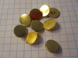 Vintage lot of Sewing Buttons - Metallic Gold Rounds #2 - $10.00