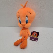 NANCO Orange Tweety Bird With Bowtie Beanbag Plush Looney Tunes 8&quot; With Tag - £12.30 GBP