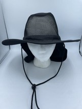 S&amp;W Bucket Hiking Camping Fishing Sun Hat Neck Flap Size Small Black - $19.34