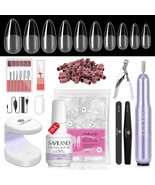 SAVILAND Almond Gel Nail Kit Nail Drill with U V Lamp for Nails 500PCS A... - $51.79