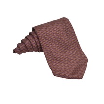 Brooks Brothers Makers Tie Necktie Mens Silk Geometric Burgundy Red 58 in - $16.99