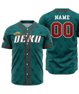 Custom Baseball Jersey Anime Shirt My Hero Academia Deku Costume for Kid... - £15.94 GBP+