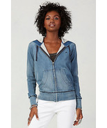 New Womens Designer True Religion Zip Hoodie Jacket Blue Small S NWT Dis... - $245.52