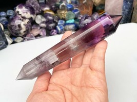 Amethyst Crystal Point 24 Sided Vogel Style Scepter crystal D091038 - £116.14 GBP