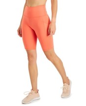 allbrand365 designer Womens Activewear High-Rise Pocket Bike Shorts,Guav... - $29.21