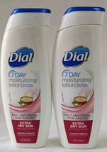 2X Dial 7 Day Moisturizing Shea Butter Lotion Extra Dry Skin 12 Oz. Each  - £32.76 GBP