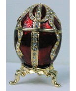 Russian Fabergé Red Egg Replica with Gold Lines and Gems E18-05-
show or... - $144.87 CAD