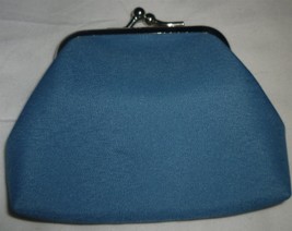 OLD FASHIONED BLUE COIN PURSE WALLET - $4.00