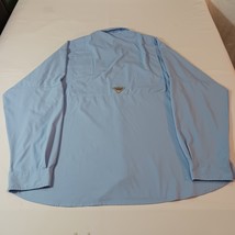 Columbia FM7055 BOAT INC Men's Blue Vented Button-Down Employee Shirt XXL 2XL image 2
