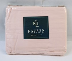 Vintage 66” X 96” Solid Pink Twin Flat Sheet By RALPH LAUREN 250 Thread ... - £31.31 GBP