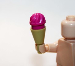 HG Raspberry Ice Cream Cone Desert Food Bricks Minifigures - $1.05