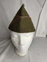 Vintage BSA Boy Scouts Of America Garrison Hat Cap Green - $11.88