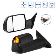 Pair for 2009-2012 Dodge Ram Pickup Power Heat Turn&amp;Puddle Signal Towing Mirrors - £154.38 GBP