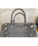 MIU MIU Gray Nappa Quilted Leather Crystal Handbag/Satchel $3450 - $1,583.90